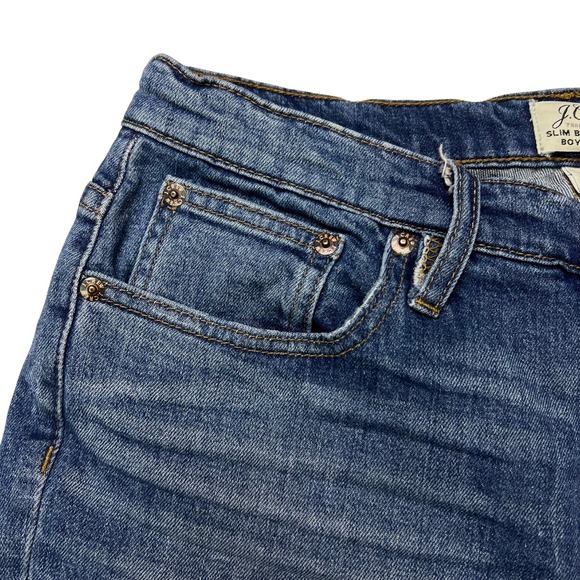 J.Crew Slim Broken-In Boyfriend Jeans Women's‎ 27 Blue Distressed Denim - Picture 7 of 16